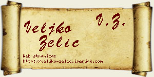Veljko Zelić vizit kartica